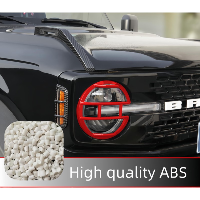 POETRYXIAO Bronco Headlight Guard Cover for 2021-2023 Ford Bronco,Headlight Lamp