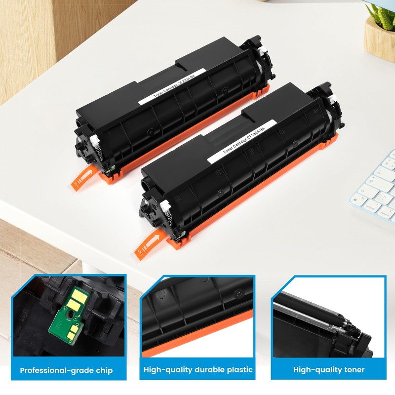 VE-aufis 30A CF230A Black Toner Cartridge 2 Pack Compatible Replacement