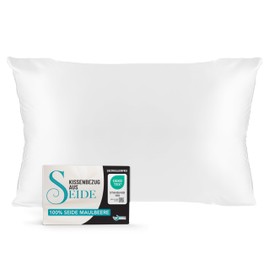 Dreamzie - Silk cushion cover - 100% mulberry silk, 19 momme, double-sided Oeko-TEX® - silk pillowcase for hair and skin - anti-ageing, anti-bed bugs.