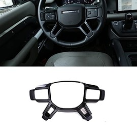 CHEYA for Land Rover Defender 110 2020 Accessories ABS Interior Steering Wheel Decoration Cover Trim Car Accessories (Matte Black)