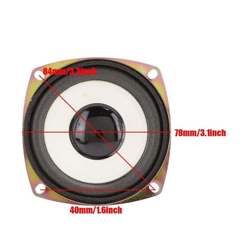 Full Range Audio Speaker, 3-inch 4Ohm 5W Full Frequency Mini