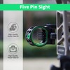 Archery 5-Pin Bow Sight - 0.019" Fiber, Brass Pin, Aluminum