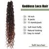 LMZIM 18 inch New Goddess Faux Locs Crochet Hair for
