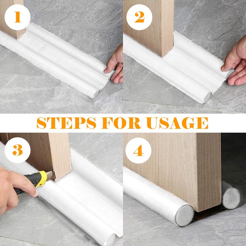 CENCERY 37in/96cm Double Under Door Draught Excluder, Draft Excluder for