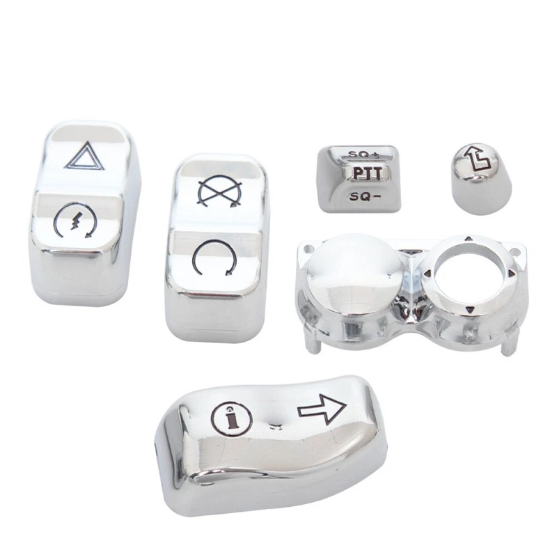 TrichTu Mount 13x Chrome Hand Control Switch Cap Button Cover