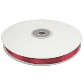 Double faced Satin Ribbon 10MM (3/8") - 50 Metres- Burgundy [FULL ROLL]