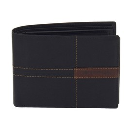 Friedrich|23 Scheintasche, Leder, schwarz, high endRFID Scannerschutz Coin Pouch, 12 cm, Black (Schwarz)