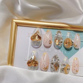 MunNail Heart Marble ✨ - Round / MunNail 하트 마블 ✨ - 라운드