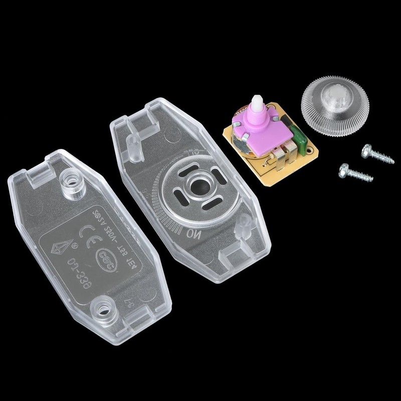 FMHXG 2PCS Transparent Inline Dimmer Switch Wire Rotary Wire Sliding