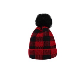 ESideStep Christmas Hat Santa Hat Plaid Santa Hat Fit Women for Christmas Costume Party and Holiday Event red Plaid hat
