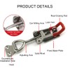 Aoktorkit 2PCS Toggle Clamp, 122mm, Stainless Steel, Red