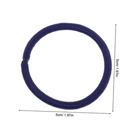 TEHAUX 50pcs Navy Blue Nylon Rubber Bands High Elasticity Hair Ties for Adults for Ponytails Sports Gentle All Hair Types