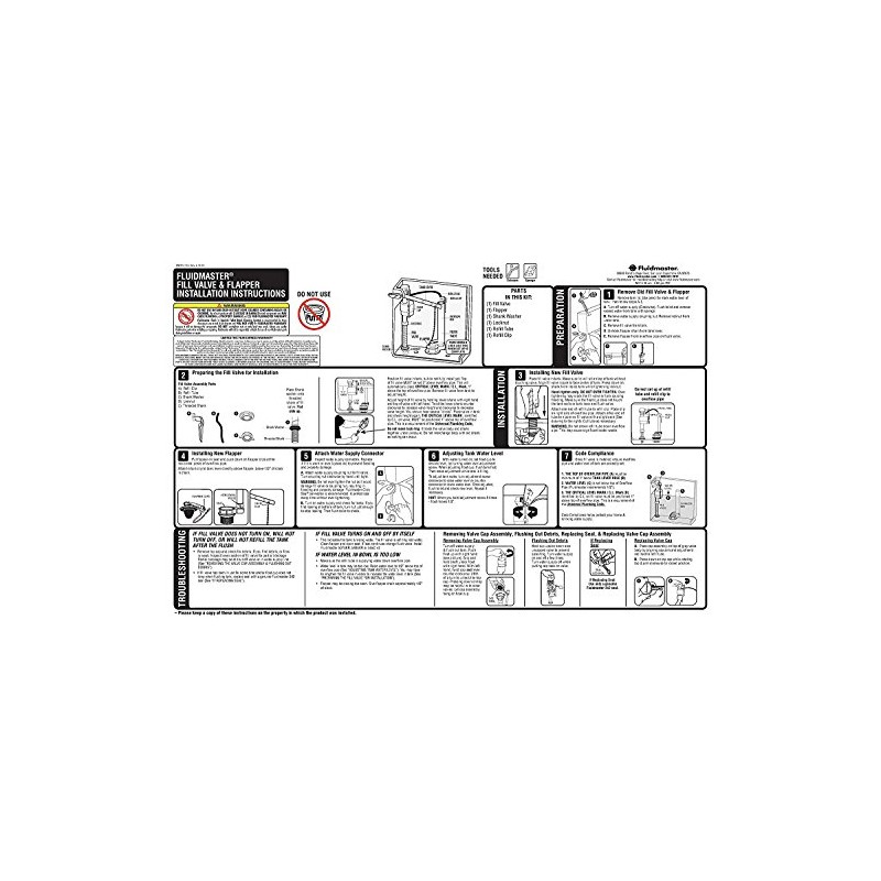 Fluidmaster 400C Fill Valve and 2 inch Flapper Toilet Repair