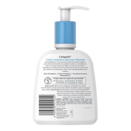 Cetaphil Crema Limpiadora Hidratante Espumosa Piel Sensible Uso Día Noche 237