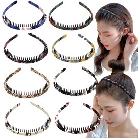 LOVEF 8PCS Multicolor Protection Resin Teeth Comb Hair Hoop Hairband Headband Hair Accessories by Beauty hair