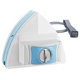 Magnetic Glass Cleaner Tools - Double Sided Windows Glass Cleaner Wiper for (5-25mm) Single Double Glazing 6-Files Adjustable Windshield Cleaner Tool for High-Rise (Blue)