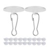 ZAAWUUT 20 Sets Adhesive Ceiling Hook,Sticky Wall Hook with Metal