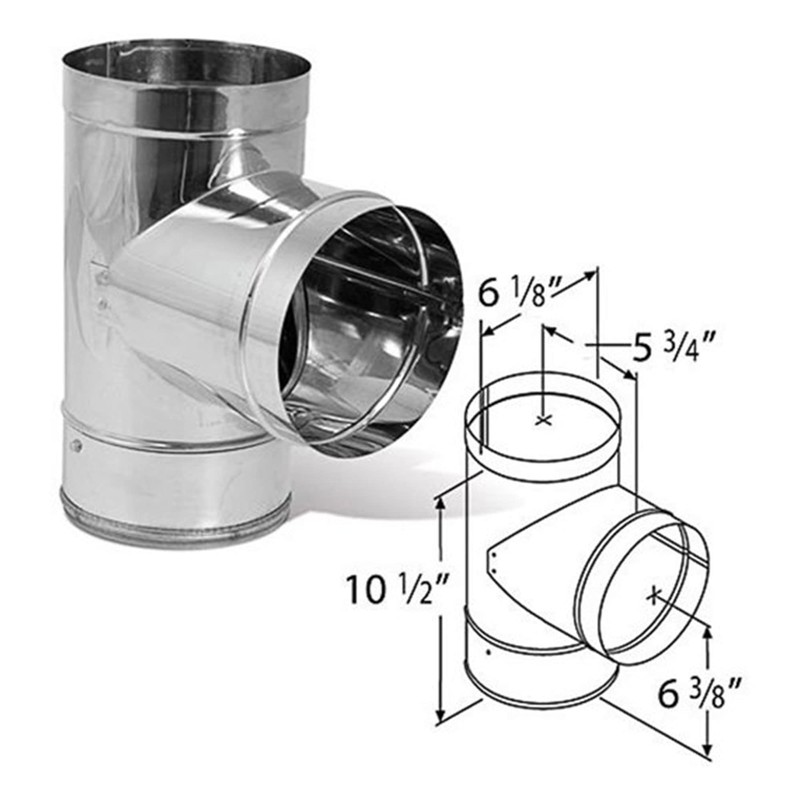 DuraVent DuraBlack 430 Stainless Steel, Durable and Easy Installation Single