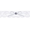 Garter Cream with Bow and Rhinestone
