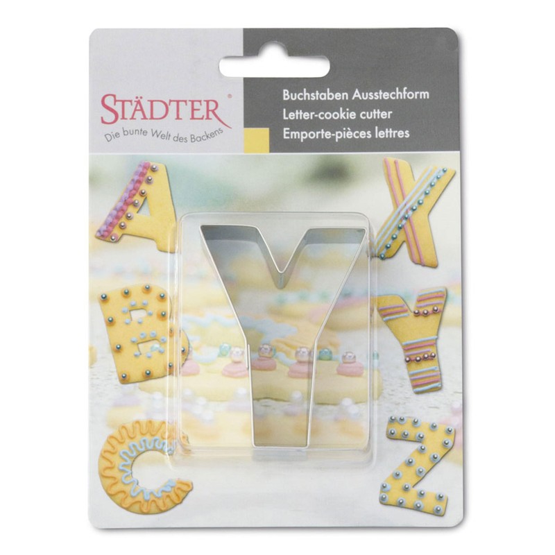 Staedter Letter Y Cookie Cutter, Silver
