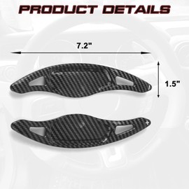 x xotic tech Carbon Fiber Pattern Paddle Shifter Extensions Interior Shift Cover Decoration Accessories Compatible with 2018-up Kia Stinger (CK)