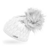 Neverless® Women's Knitted Hat Lined Fur Bobble Faux Fur Winter