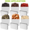 WOPPLXY 12 Pack Square White Metal Tins, Small Tea Tin