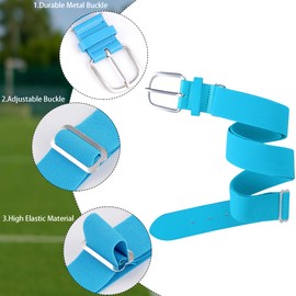 Dxhycc Baseball Socks and Belt Combo Set Adjustable Softball Baseball Socks and Elastic Waist Belt for Youth Adult, Sky Blue
