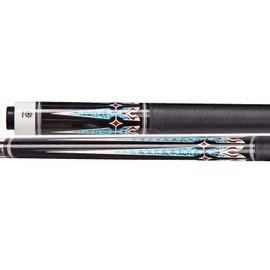 Collapsar CH04 Pool Cue with Soft Case,Enbony Stained with Turquoise and Cocobolo Dimond,Black Irish Linen Handle, 58Inch Professional Pool Sticks