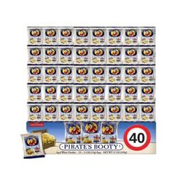 Bulk-Pirate Booty White Cheddar Rice and Corn Puffs Snacks, 40 Count