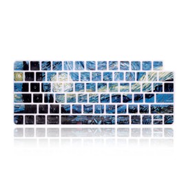 MMDW Silicone Keyboard Protector Cover Skin for iMac 2021 24" Magic Keyboard with Touch ID (Model:A2449,2021 Released)&Wireless Magic Keyboard (Model:A2450,2021 Released),Van Gogh Starry Sky