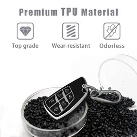 BestEvMod Key Fob Cover Compatible with Hummer EV Accessories Key Shells with Keychain TPU All-Around Protection Key Case, Black, Pickup