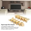 10pcs RCA Right Angle Adapter Male to Female Copper Gold