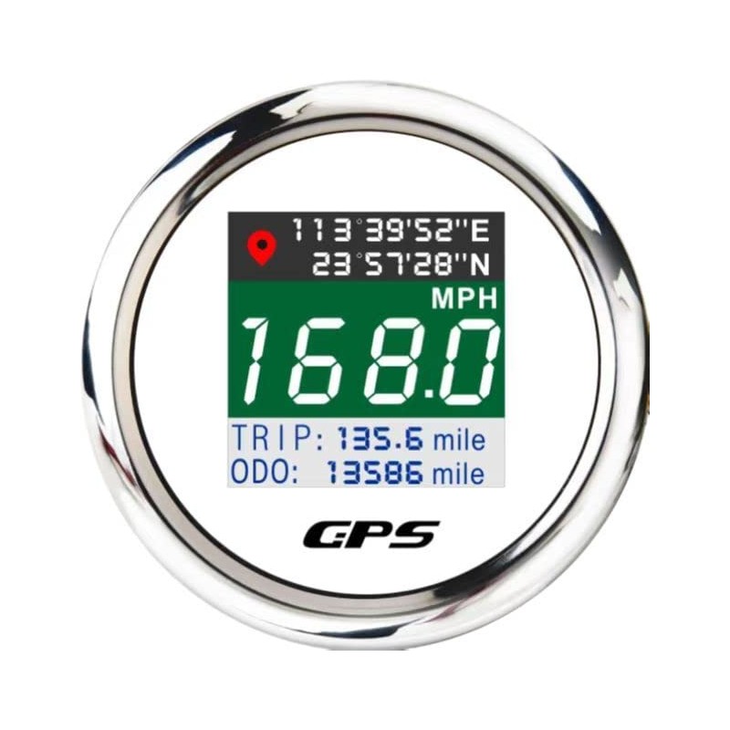 ARTILAURA GPS Speedometer 2-1/16" 52mm Digital Boat GPS Speedometer Gauge