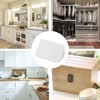 TOCHUN 100pcs Plastic Furniture Corner Braces with Covers, 4-Hole Right
