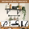 sourcing map 6 Pcs Decorative Shelf Brackets, 5" x 3"