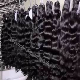 14a Grade Human Hair Bundles Bone Straight Original Burmese Curly Human Hair Wigs Bundles Supplierstyle: Wave curl, color: Black, Stretched Length: 12 inches