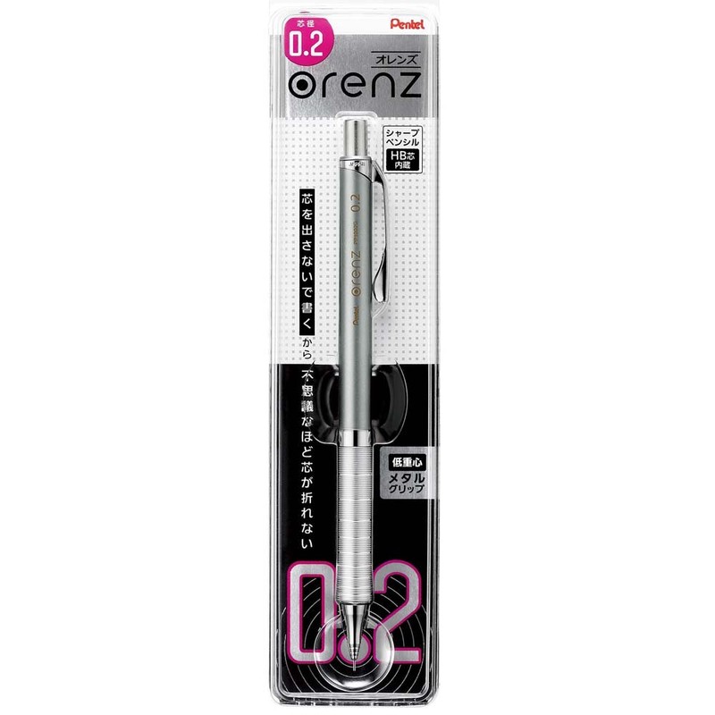 Pentel Orenz Metal Grip Mechanical Pencil , sliver