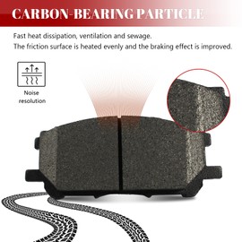 YXPCARS Front and Rear Ceramic Disc Brake Pads Set Replacement for Lex-us Rx330 2004-2006 Rx350 2007-2009 Rx400H 2006-2008, for Toyo-ta Highlander 2006-2007 Hybrid/Hybrid Limited