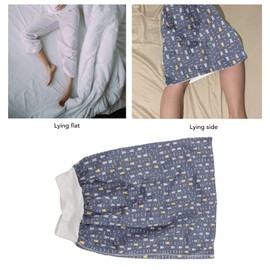 Wearable Incontinence Bed Pads, Cloth Diaper Skirt, Washable Reusable Incontinence Mattress for Adults Elder Bedwetting - Suitable 50-80kg, Waist Circumference Approx 1m