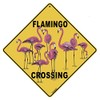 CROSSWALKS Flamingo Crossing 12" X 12" Aluminum Sign (X33)