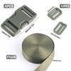LEBATSION Buckles Straps Kit 1'' - 6 PCS Dual Side