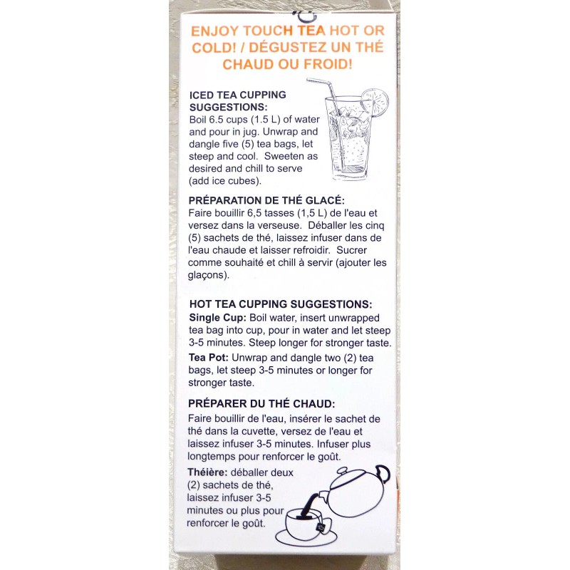 Touch Organic MANGO GREEN Tea Bags, 40 Bags, 2.5 oz