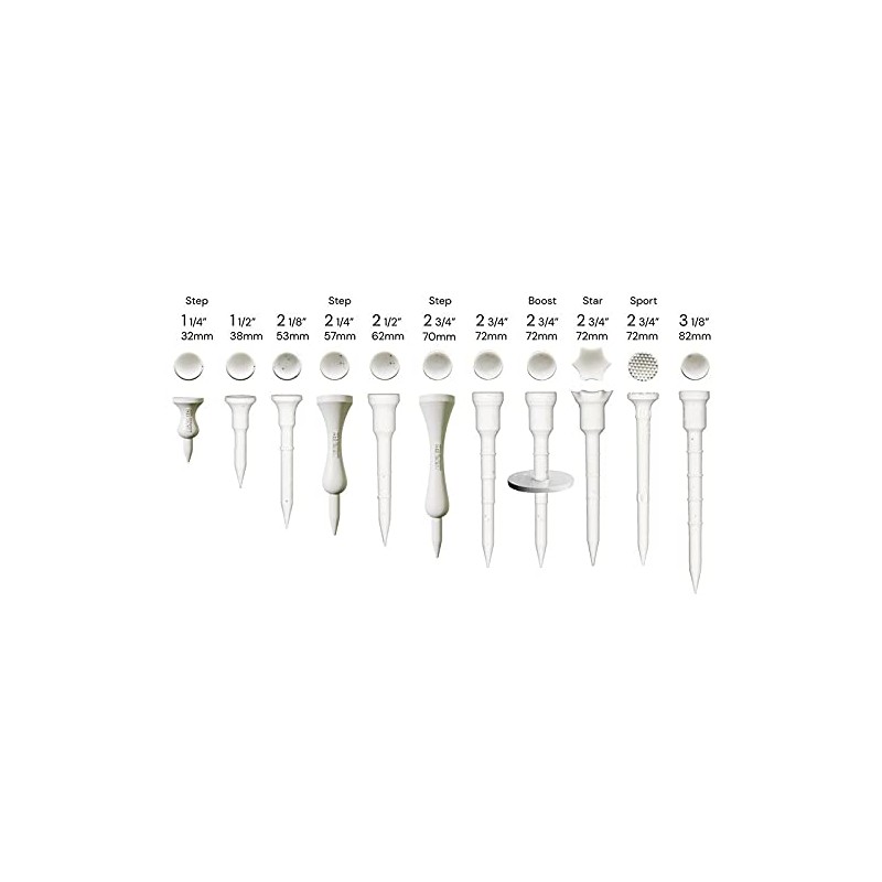 LIGNUM 72 mm Ecoline Star Tees 12PK Biodegradable Golf Tee