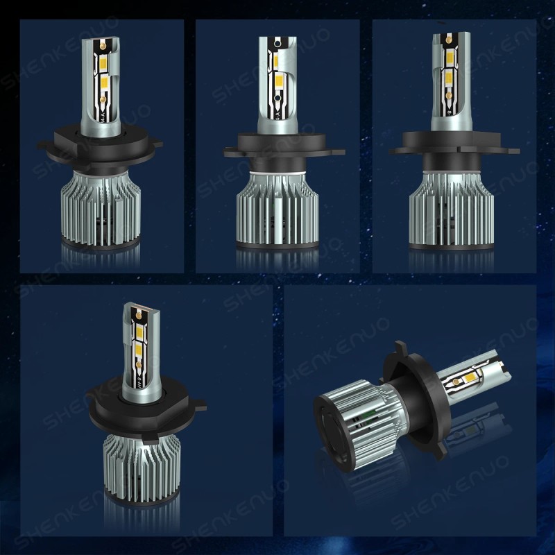 SHENKENUO H4 9003 LED Headlight Bulb High/Low Beam Conversion Kit