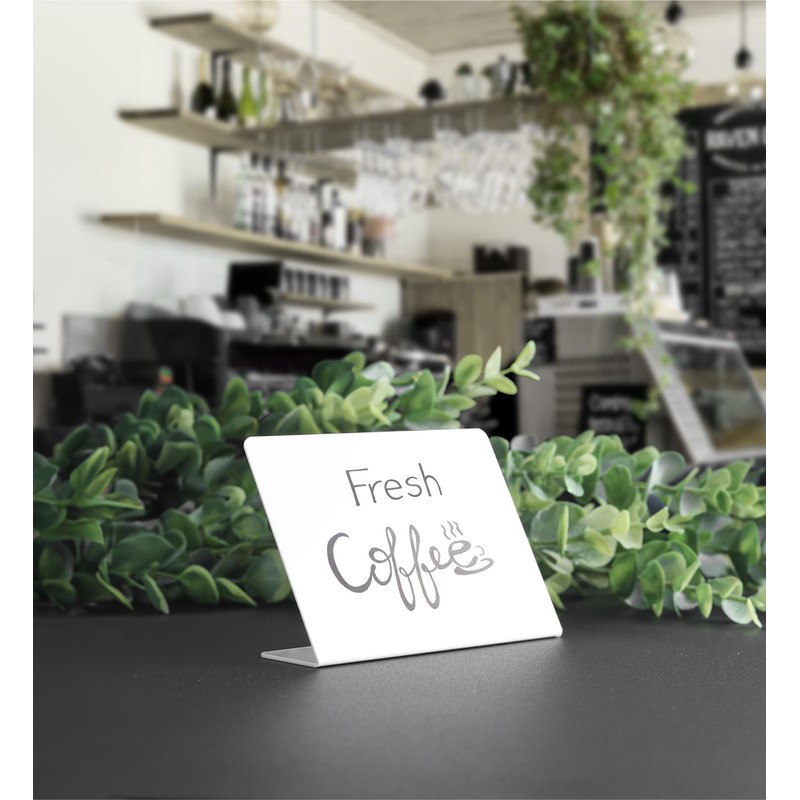 Set of 15 Mini Whiteboard, Small Dry Erase Food Signs