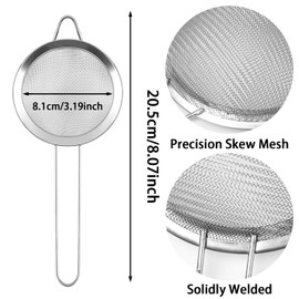 2-Piece Premium Cocktail Strainer Set | Stainless Steel Bar Sieve with Fine Mesh | Professional Mixology Tool for Bartenders | Dual-Purpose Tea & Drink Filter