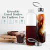 Kitchen Lux 32 oz Glass Water Bottle Set of 4