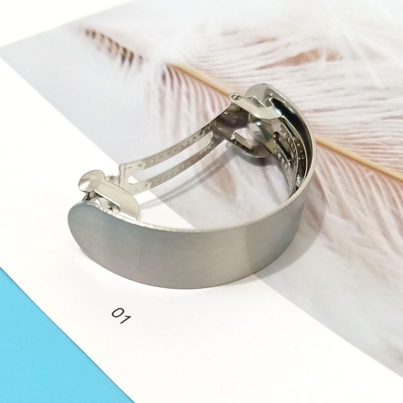 [ナカノヤ] NAKANOYA バレッタ 1個 金属 合金 メタル 半月バレッタ ポニーバレッタ ヘアクリップ