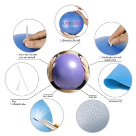 Glamexx24 Soft Gym Ball Thick Anti-Burst Peziball Swissball Fitness Ball Mini Pilates Ball Yoga Ball
